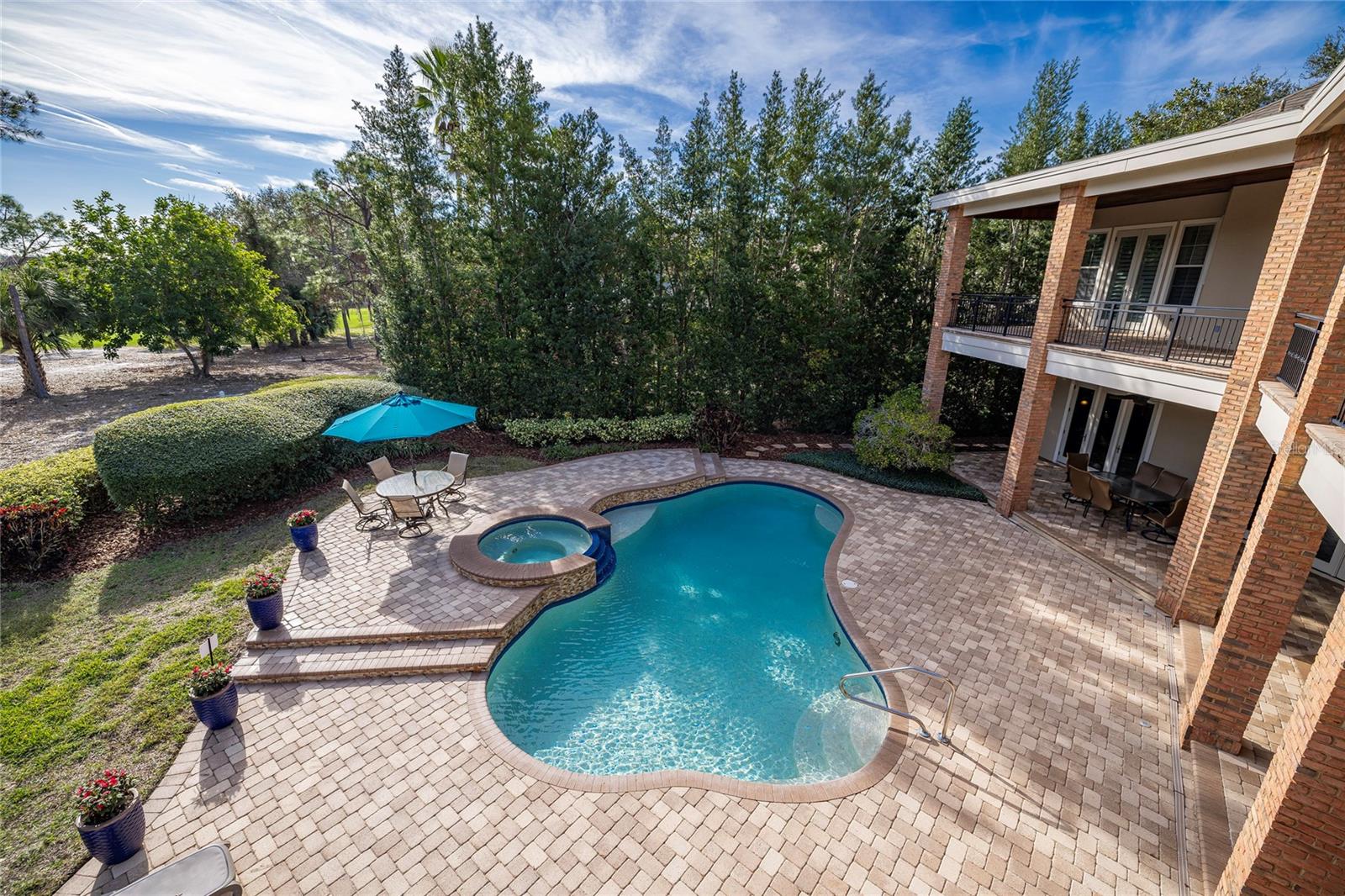 Salt chlorinated pool with new salt cell and new  pool heater in 2025.  Also newly refinished surface in 2024.