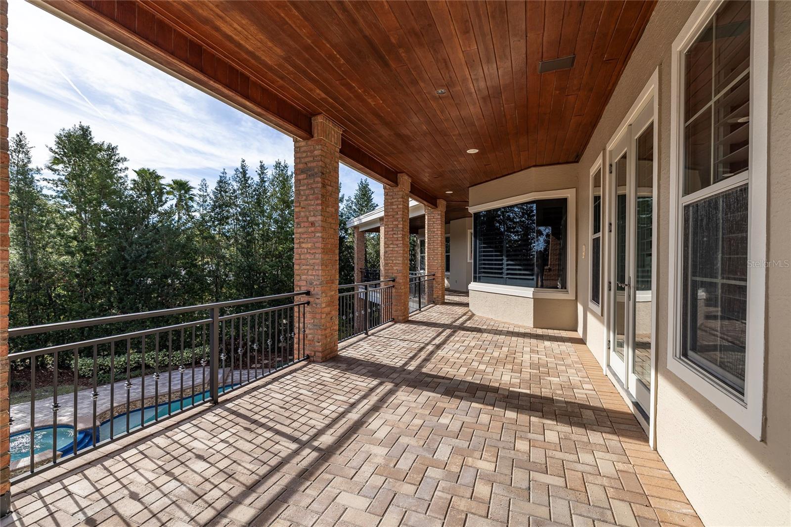 Balcony access from two guest suites.