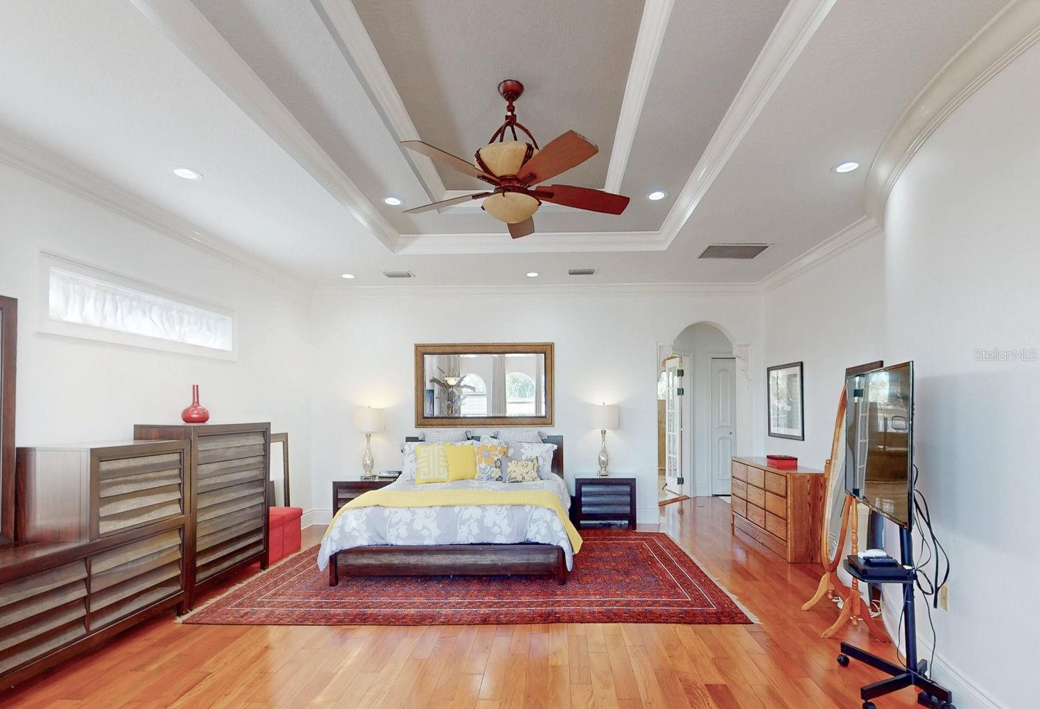 Primary Bedroom with Sitting Room, private balcony overlooking Tampa Bay, En-suite Primary Bathroom with oversized Walk in Closed