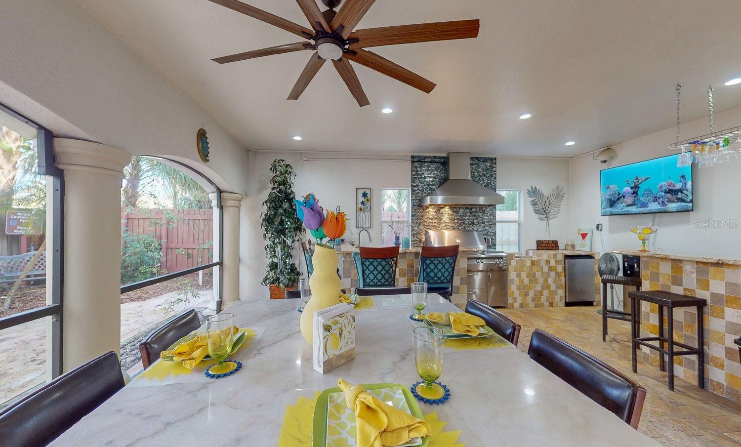 1st Floor Outdoor Kitchen with Bar