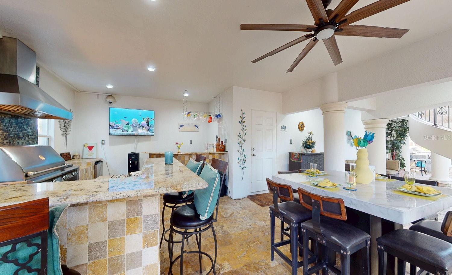 1st Floor Outdoor Kitchen with Bar