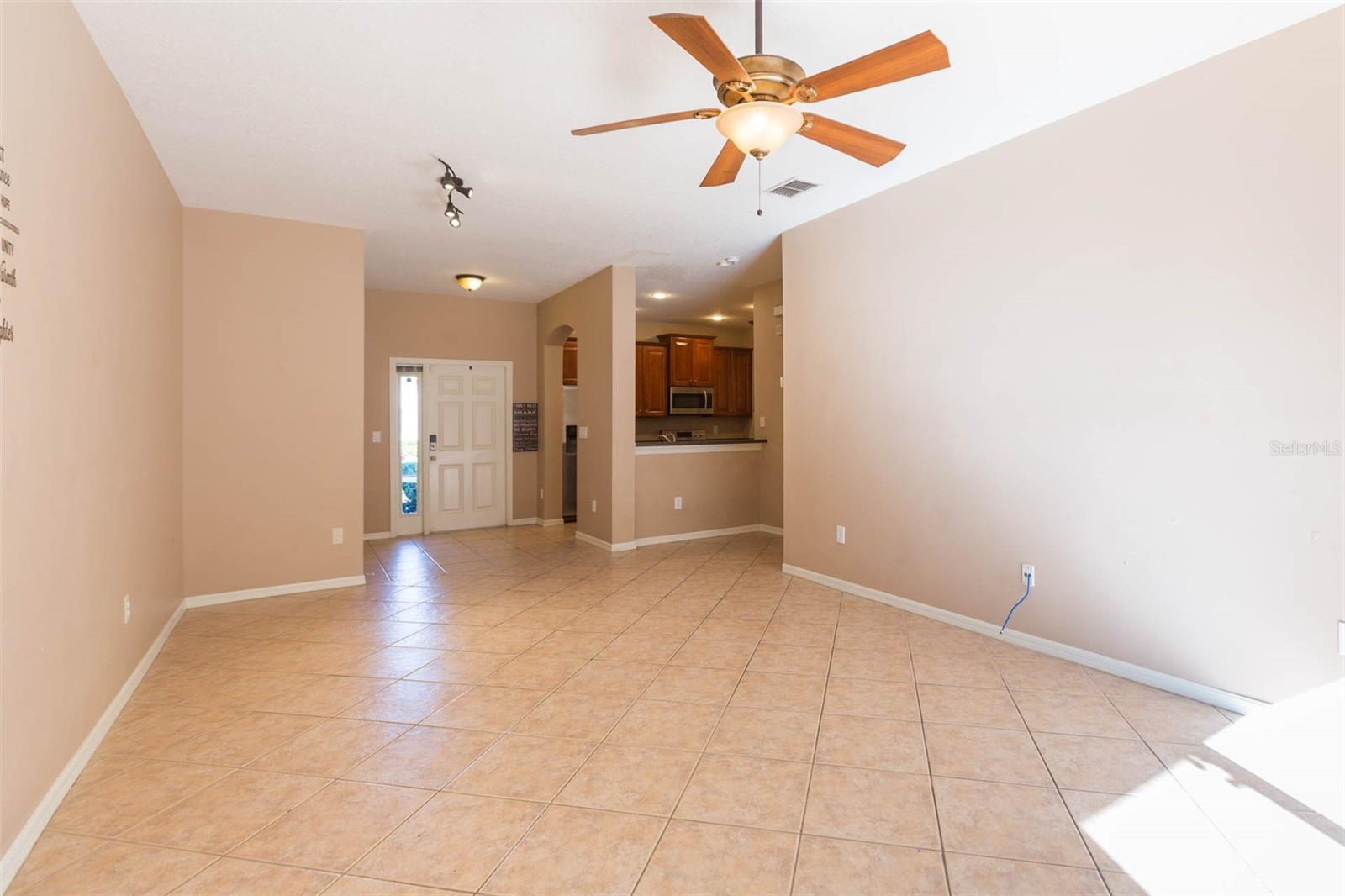 Entry and open kitchen