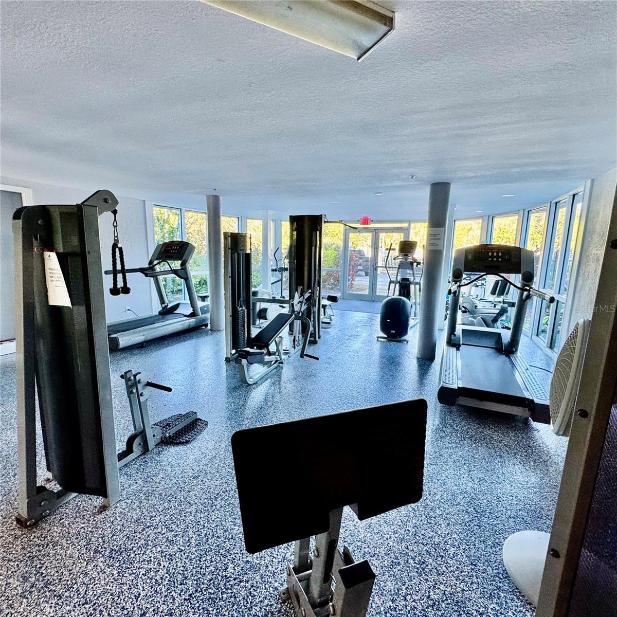 Work out, then head straight out to the pool for a refreshing dip