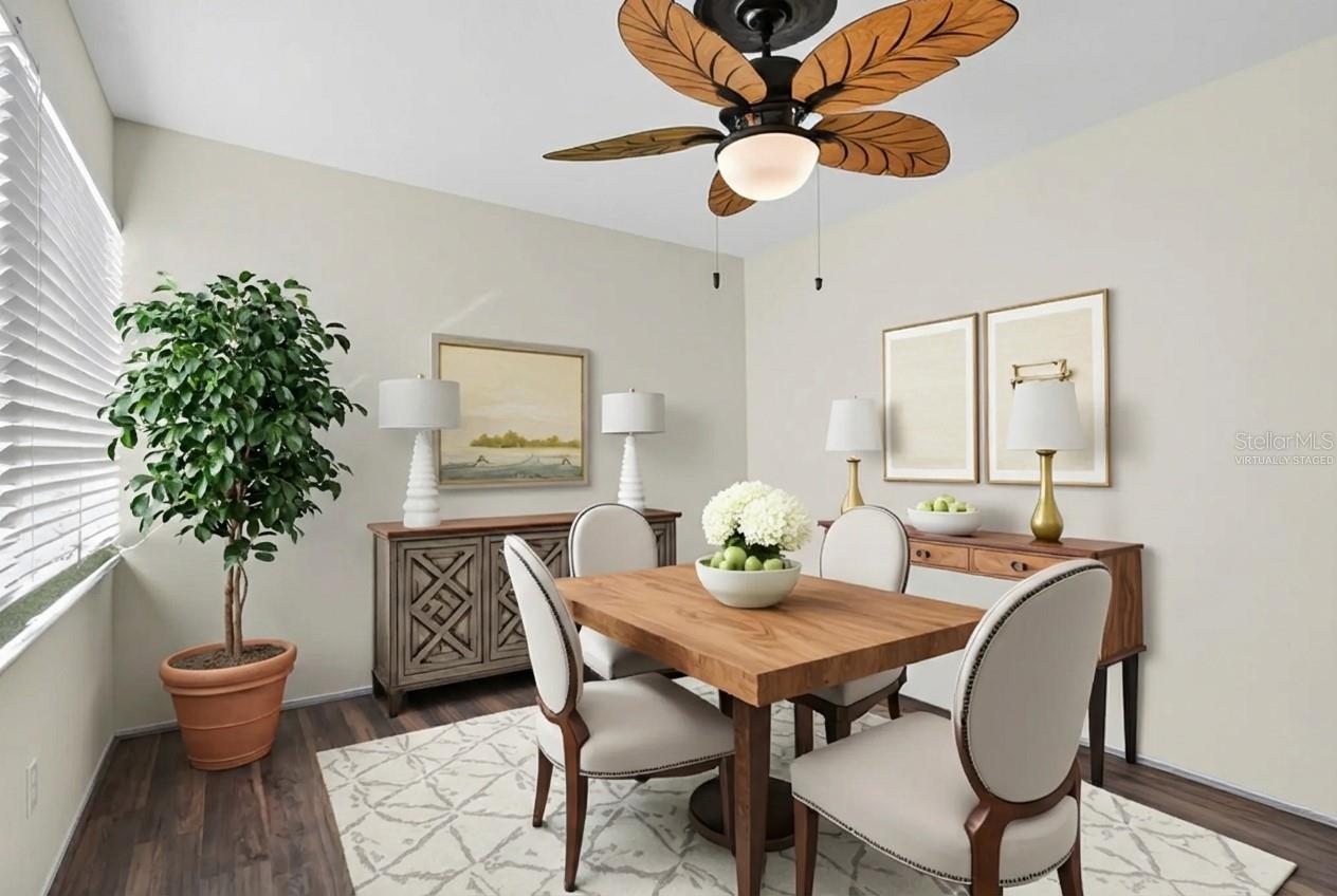 Virtually Staged Dining Area