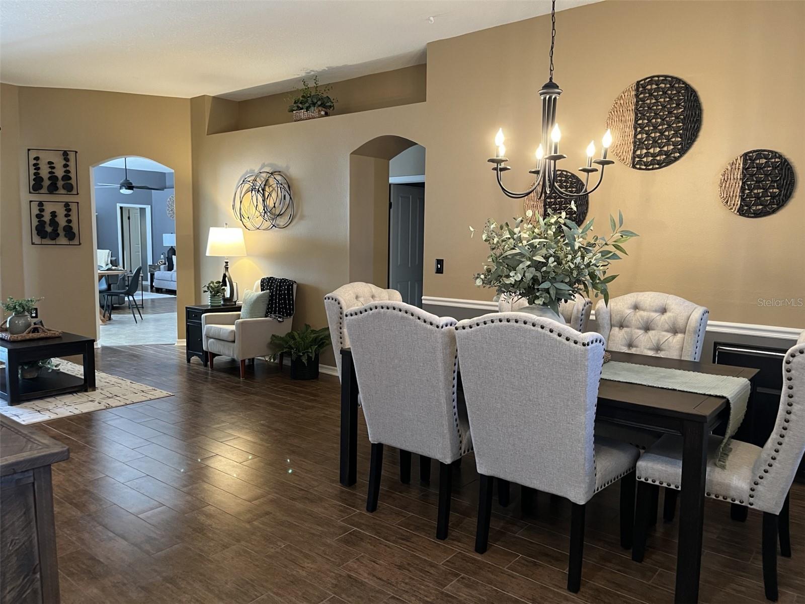 Living room dining area