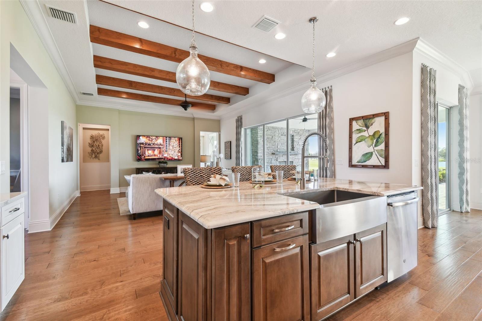 Kitchen Overlooking Great Room!