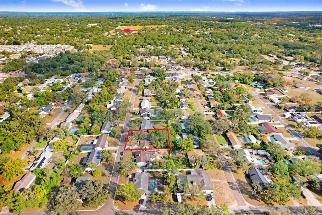 Aariel view of neighborhood
