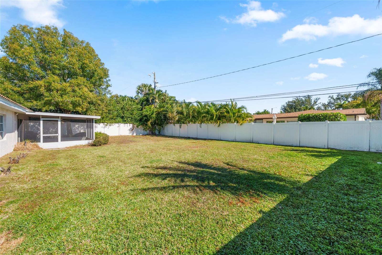 Side to back yard view