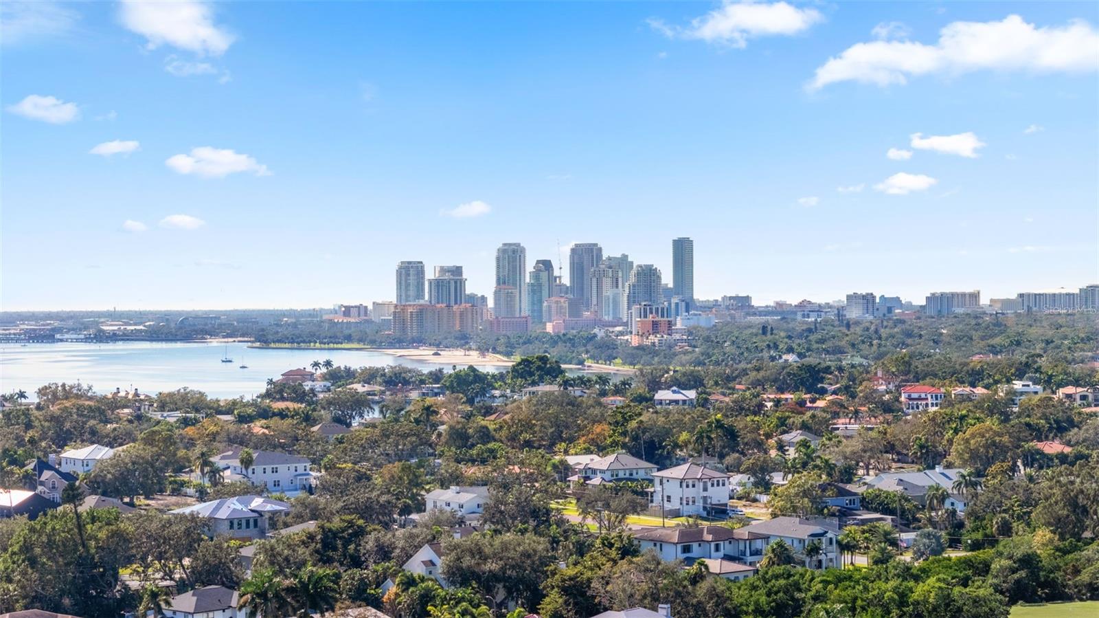 Downtown St Pete nearby aerial view from home