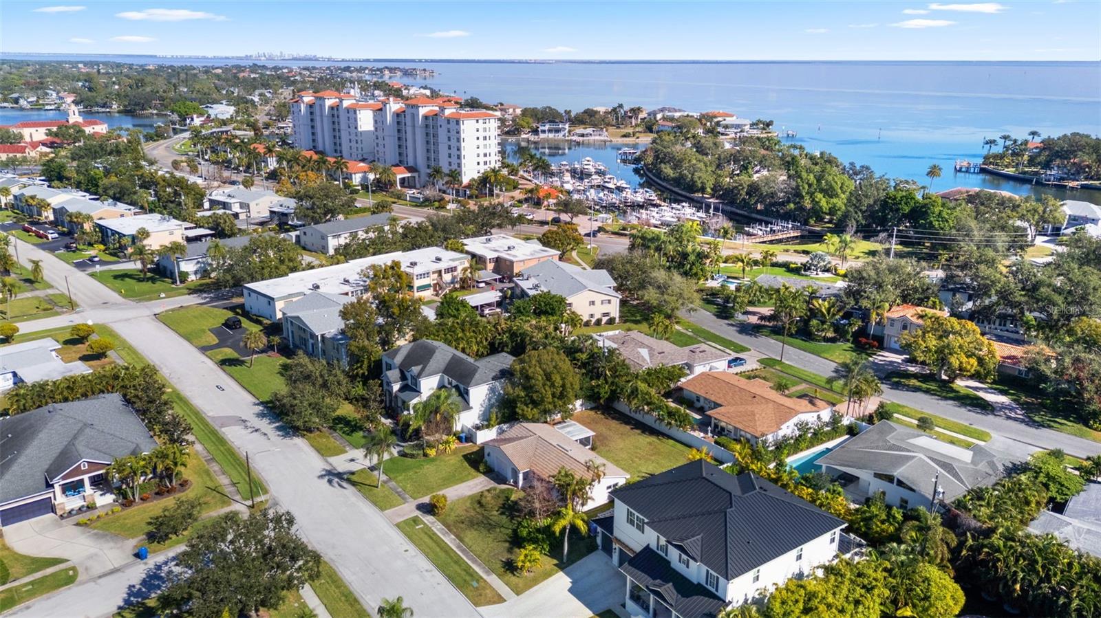 Street aerial right side view Tampa Bay
