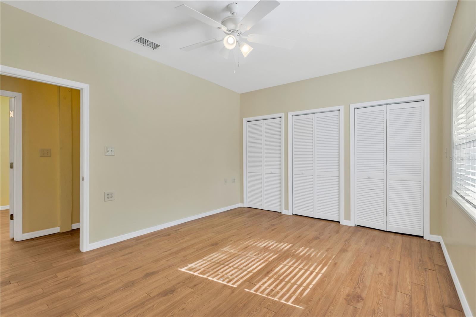 Bedroom #1 has 3 built-n closets and plenty of room for a king sized bed.