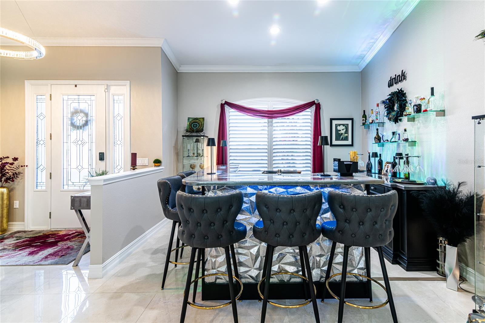 One of a kind custom bar.