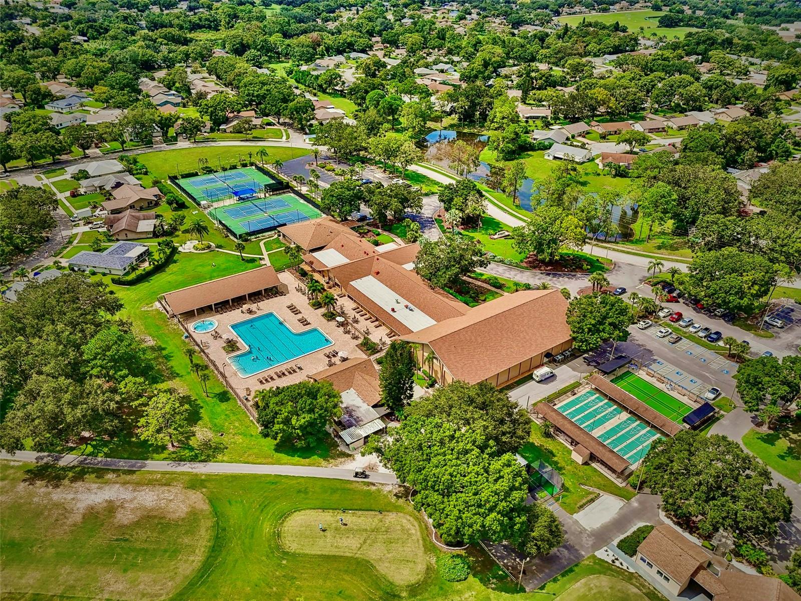 Arial of main clubhouse