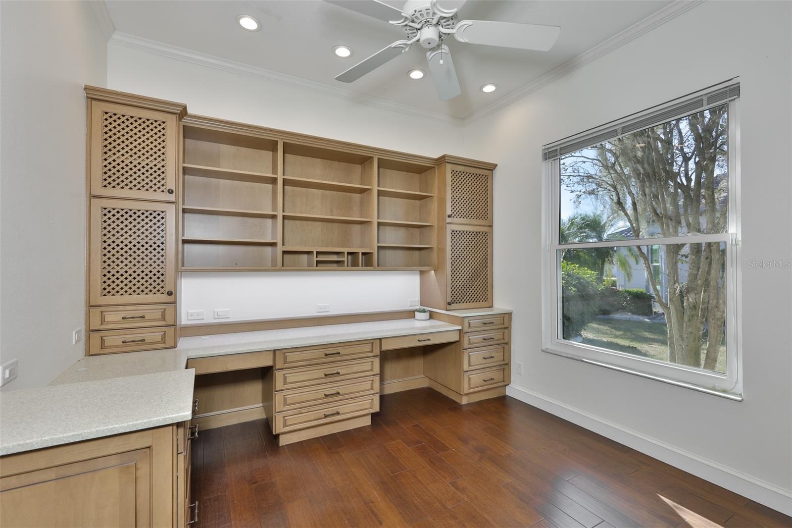 2nd Bedroom, Exquisite 2 Built-In Desks & Plenty of Cabinets, Recessed Lighting- Amazing Home Office