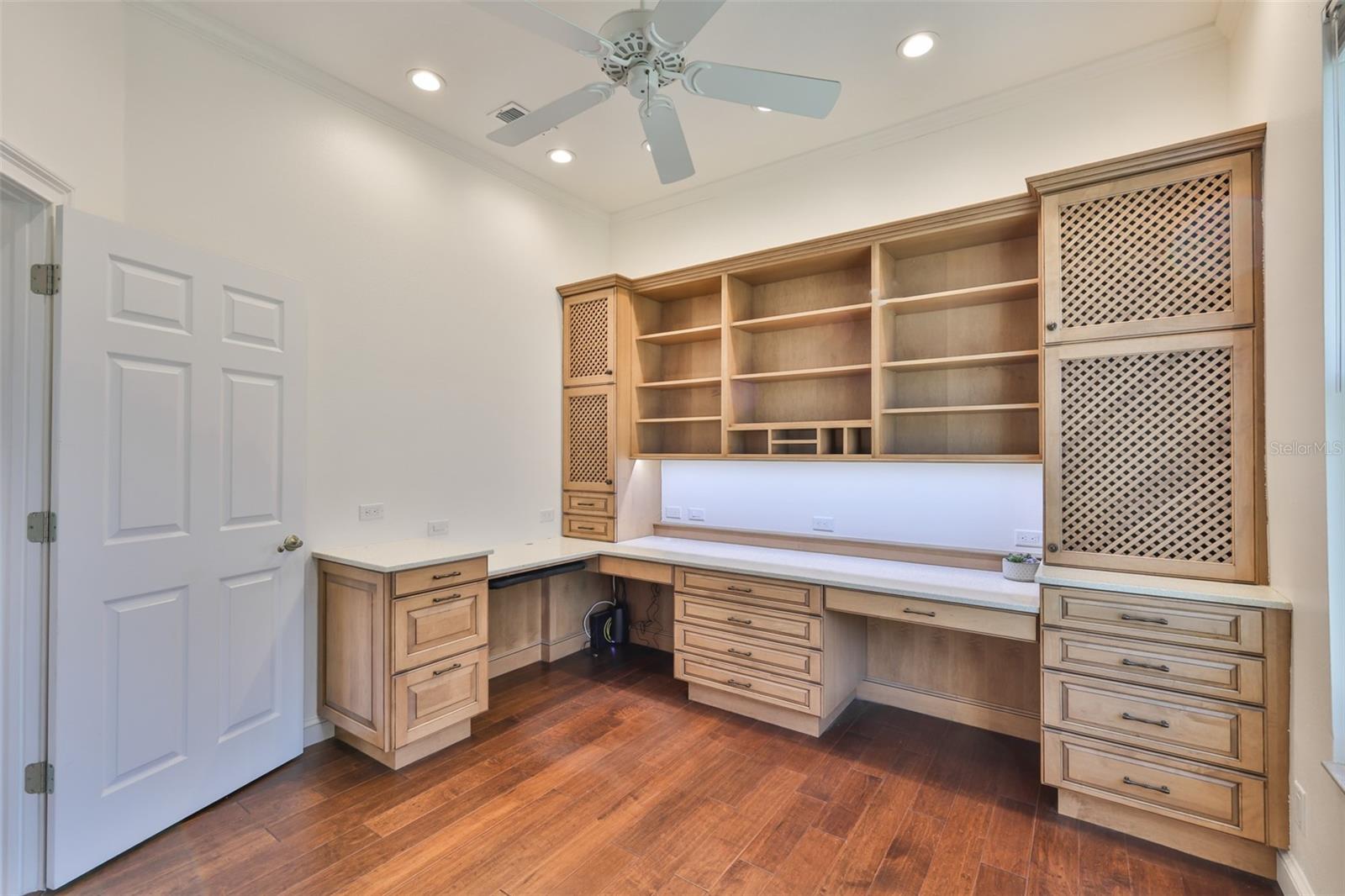 2nd Bedroom, Exquisite 2 Built-In Desks & Plenty of Cabinets, Recessed Lighting- Amazing Home Office