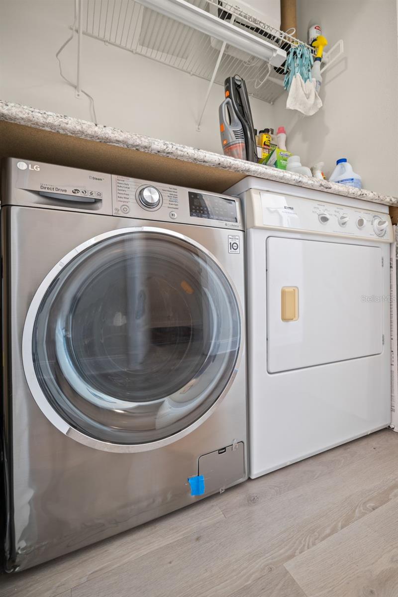 laundry closet in hallway