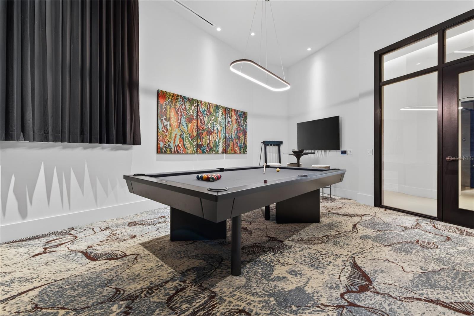 Pool Table in Game Room