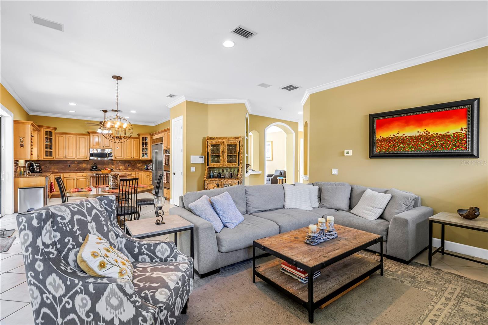 Family Room open to Kitchen