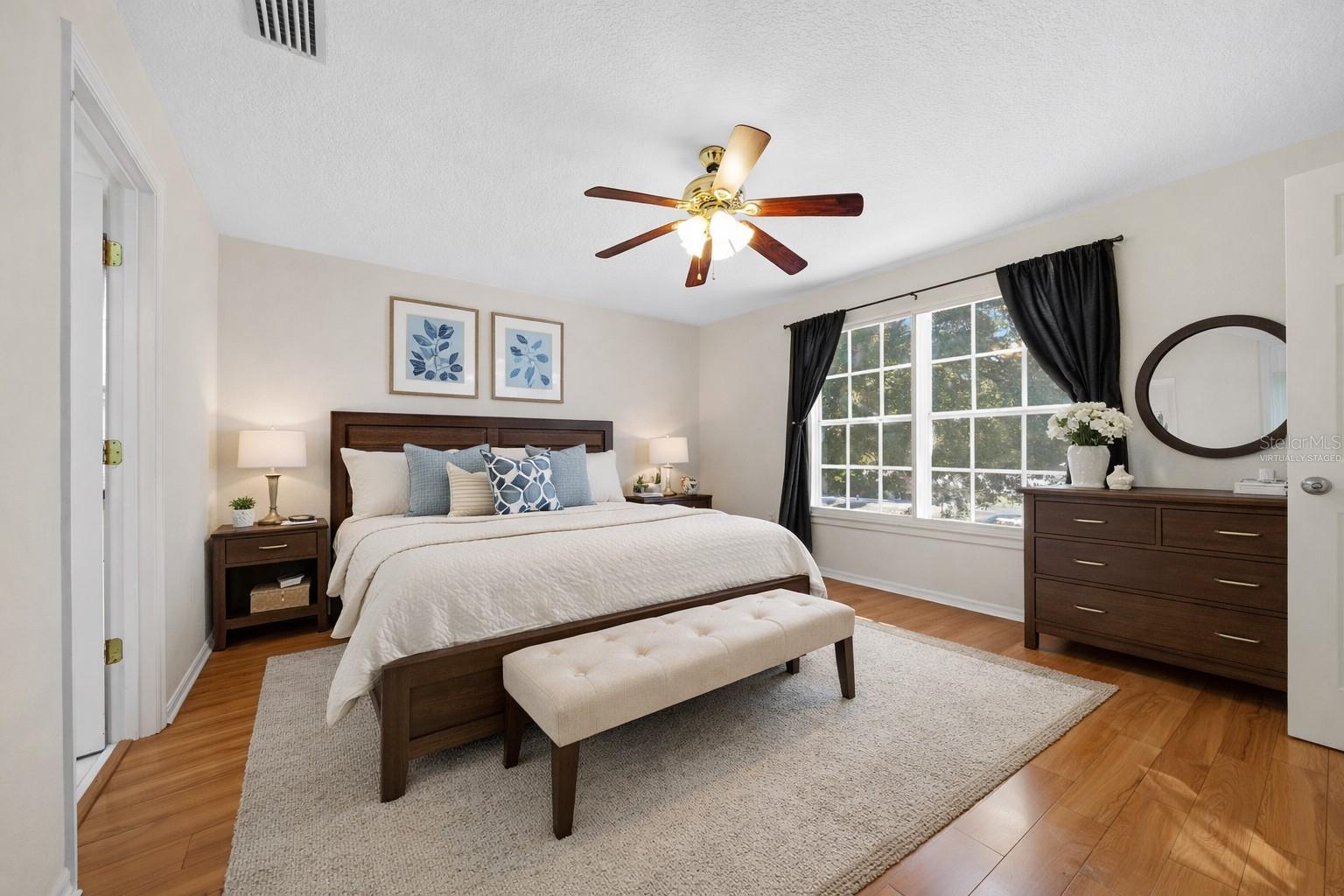 Virtually Staged Primary Bedroom