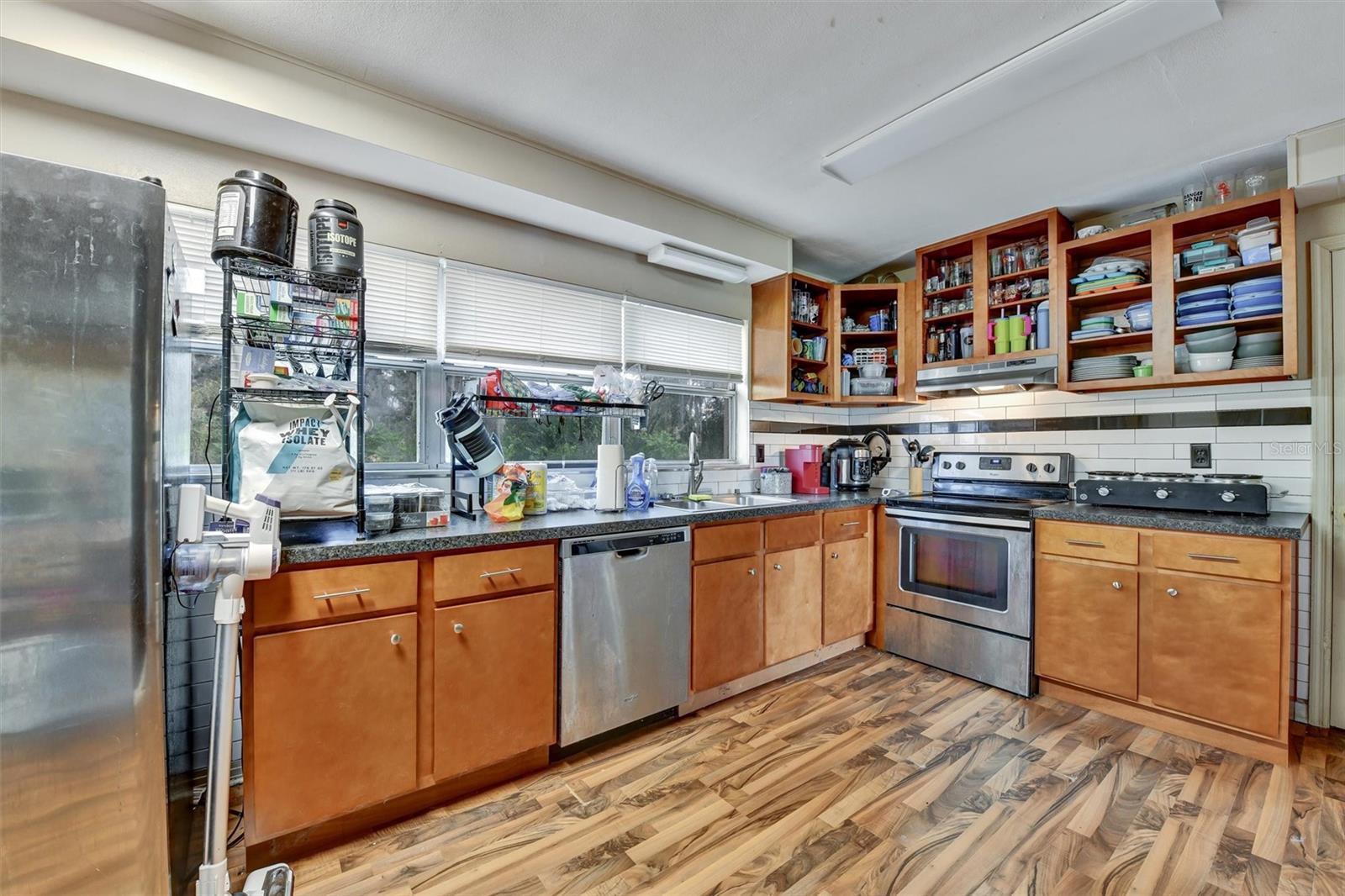 Kitchen with stainless appliances