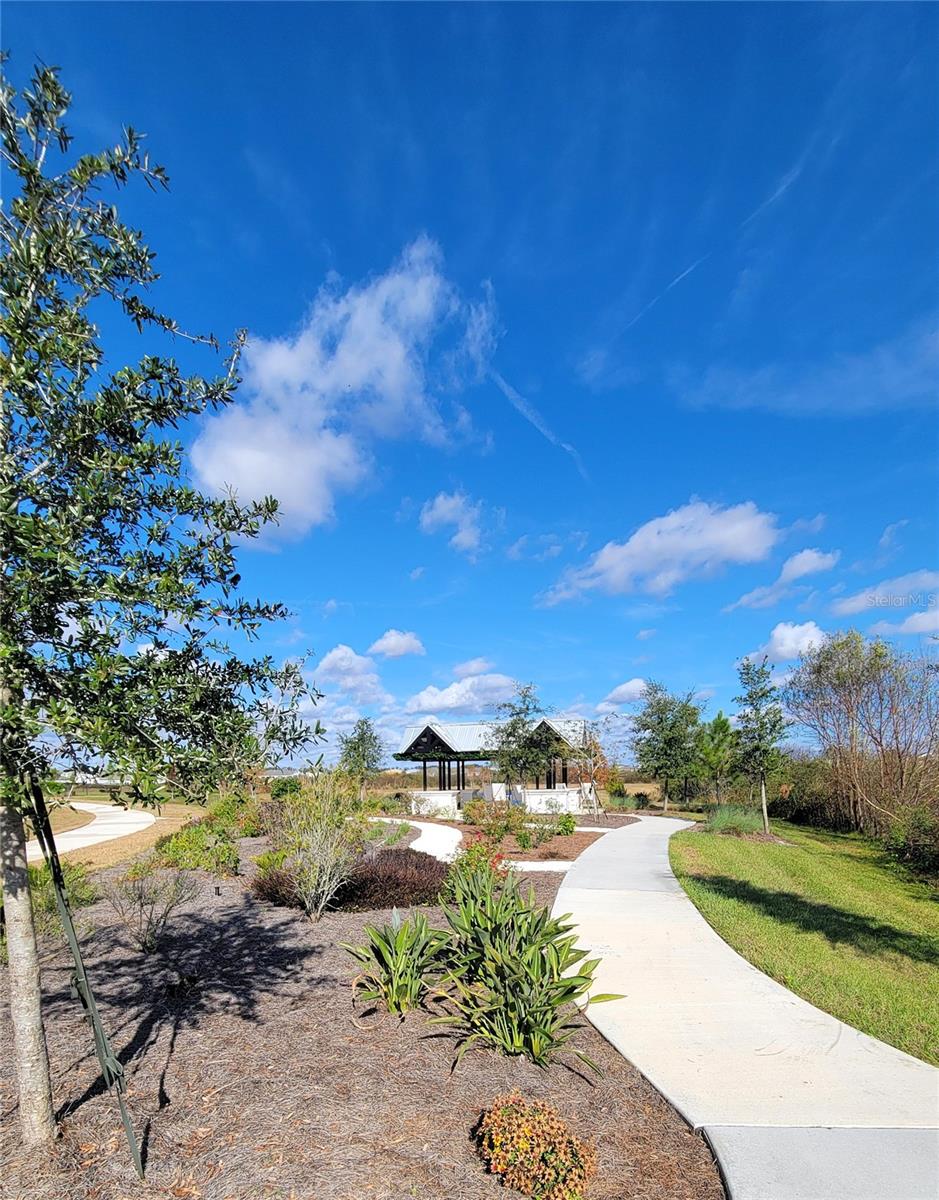 Trails that lead to calm seating areas