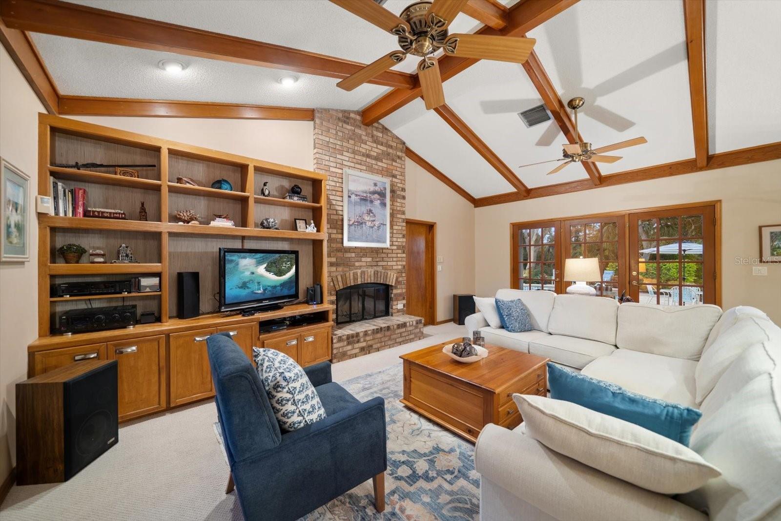 Vaulted ceilings detailed by rich planking.