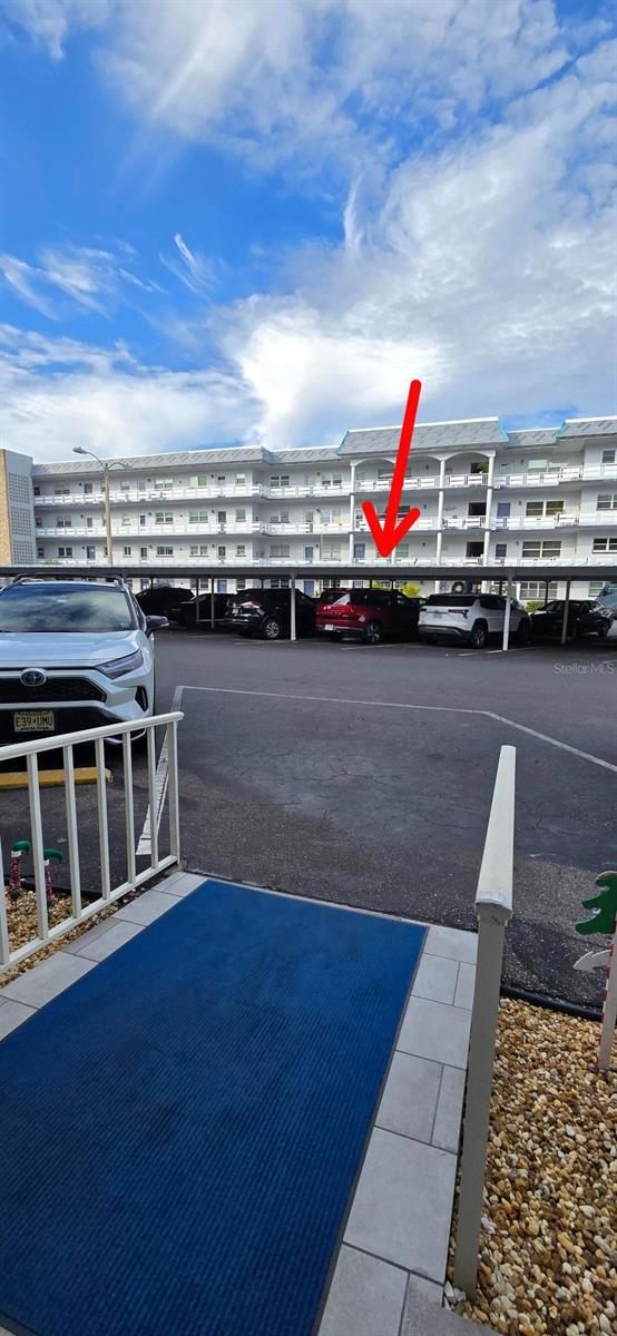 Unit carport #62 is across from bldg entrance.