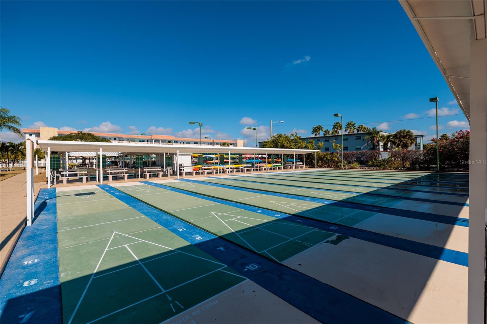 Shuffleboard courts at the clubhouse.