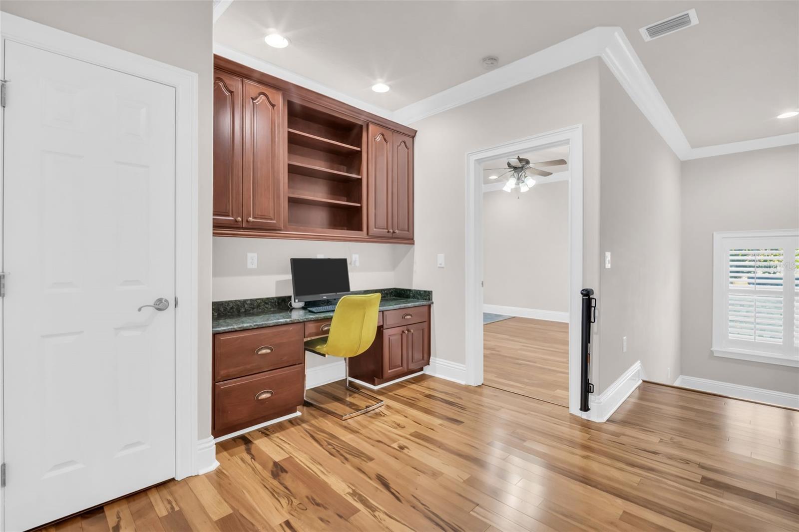 built in desk second floor