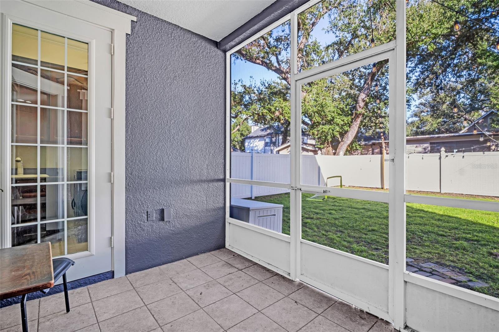 screened in back porch