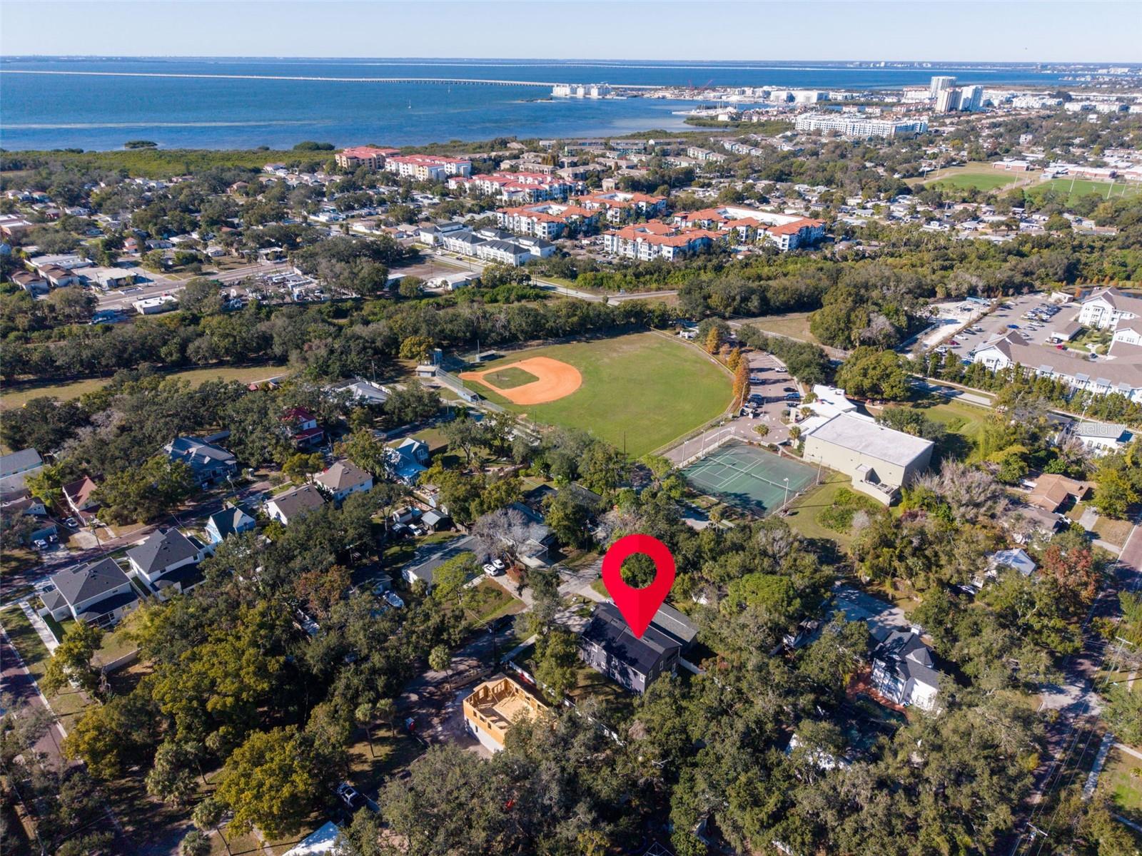 parks and tennis courts  stone throw away