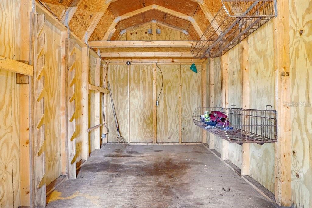 Inside of shed