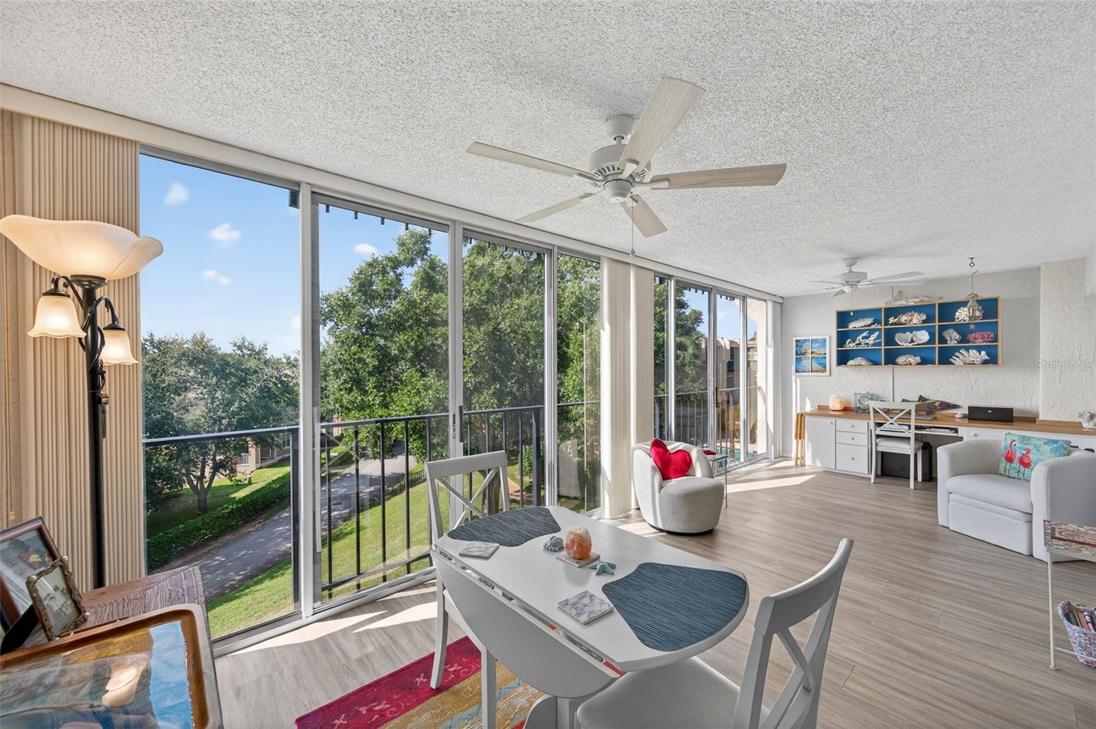 Large windows let in a lot of natural light