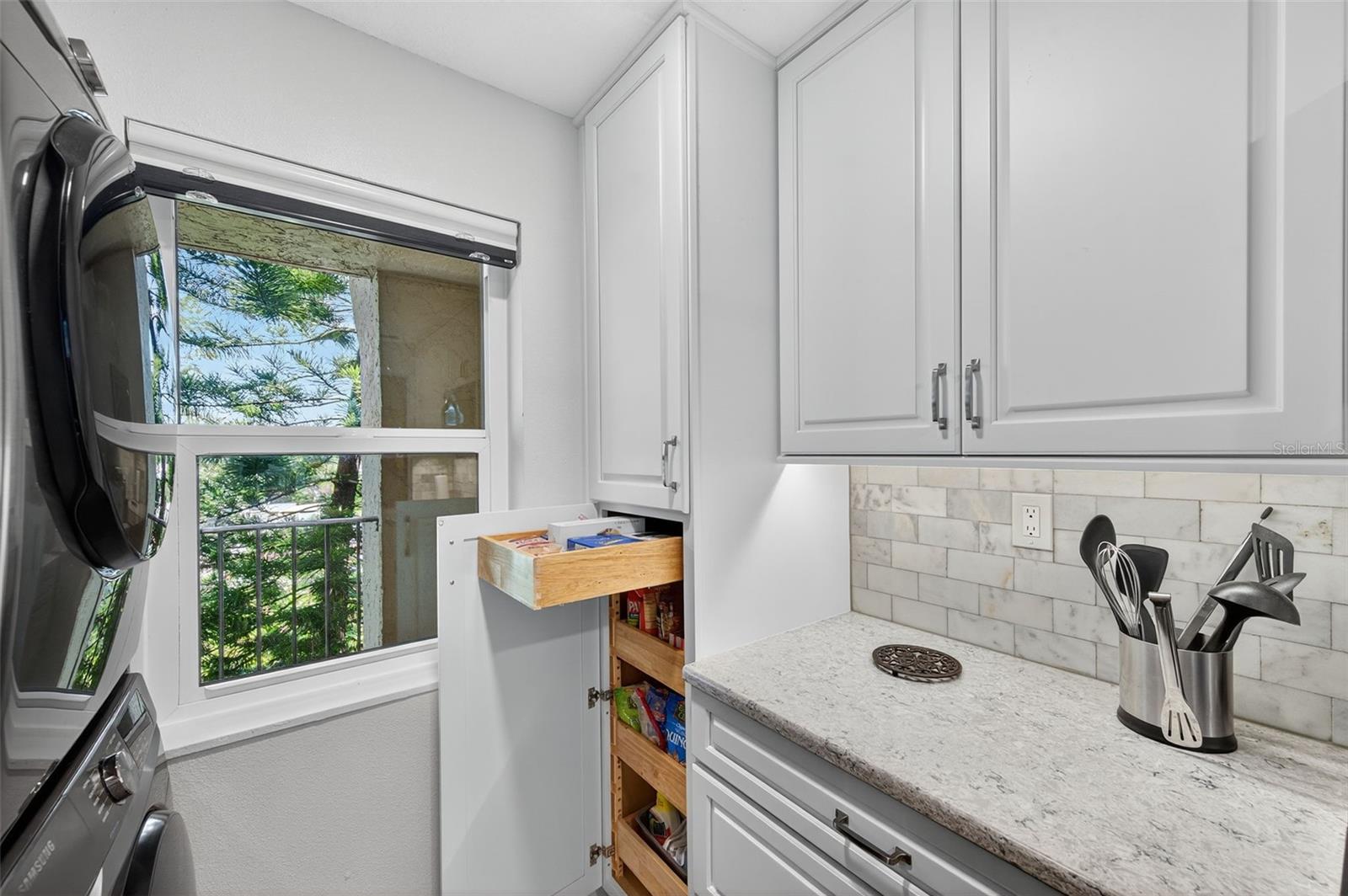 Luxury kitchen features - pull out shelving for easy access