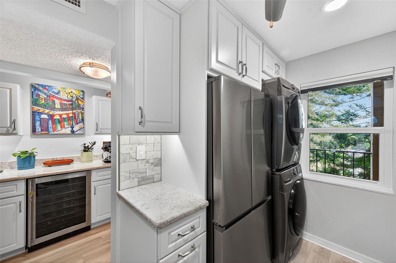 Kitchen looking back toward coffee/wine bar