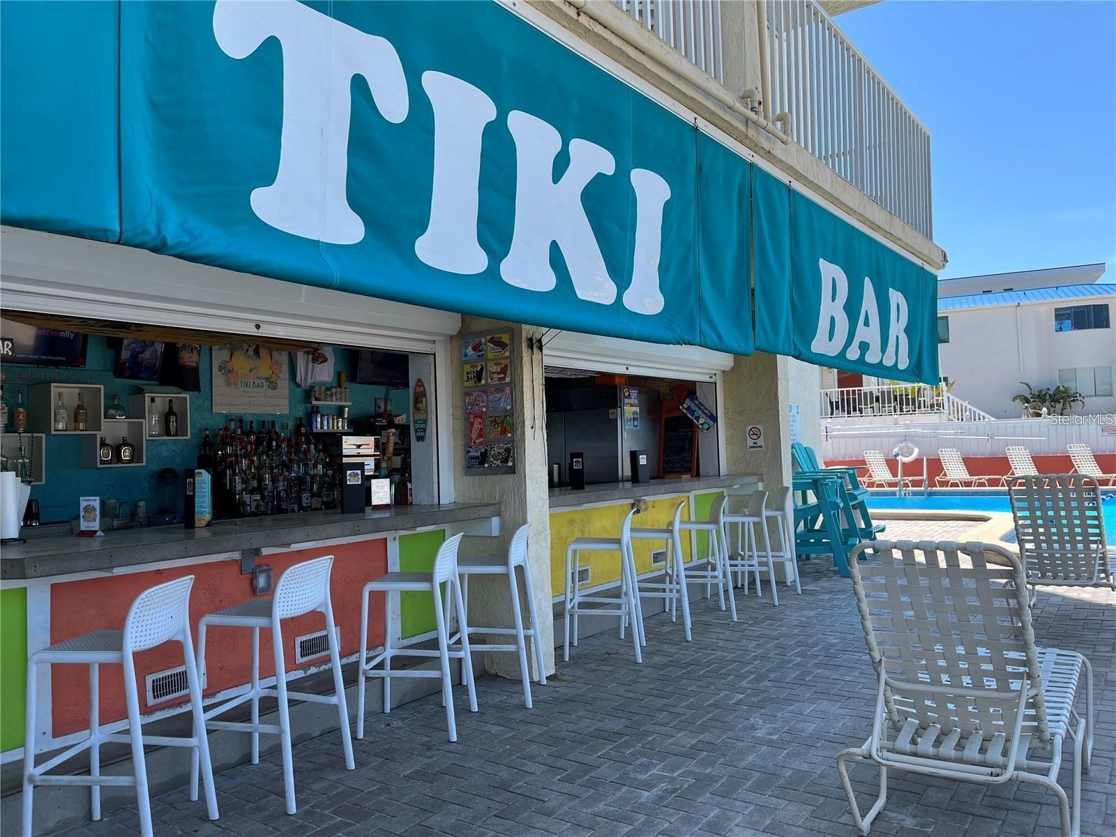 Beach front Tiki Bar.