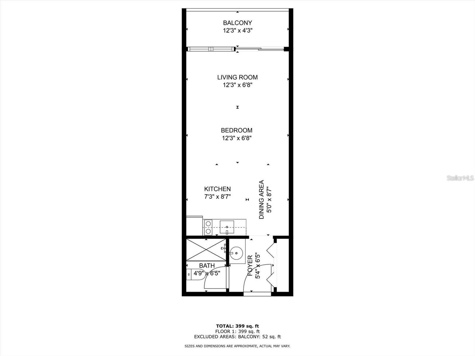 Reverse floor plan. The bath is on the right side of the floorplan