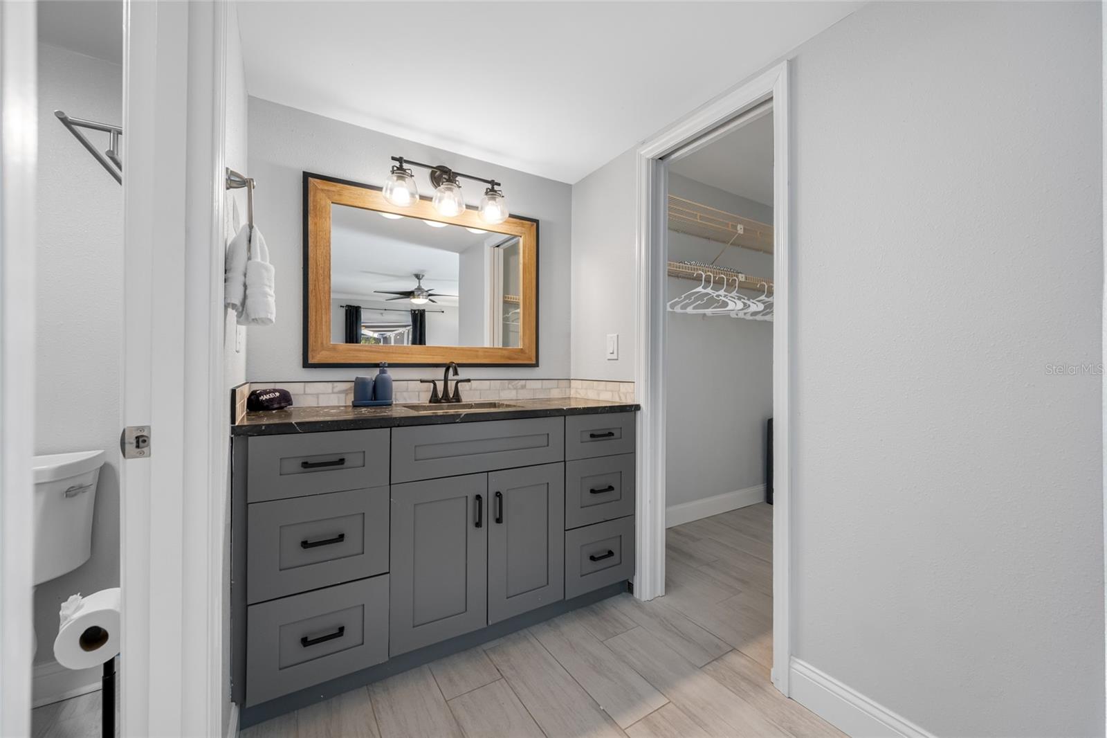 Primary Bathroom leading to Walk-in Closet