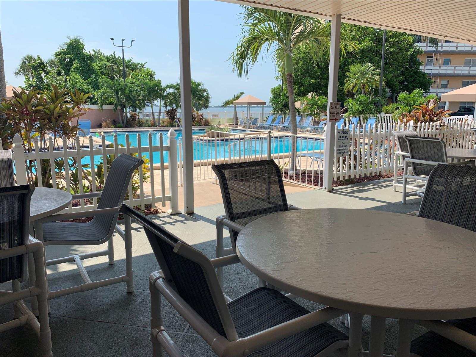 Sit by the pool and have a chat or a snooze!