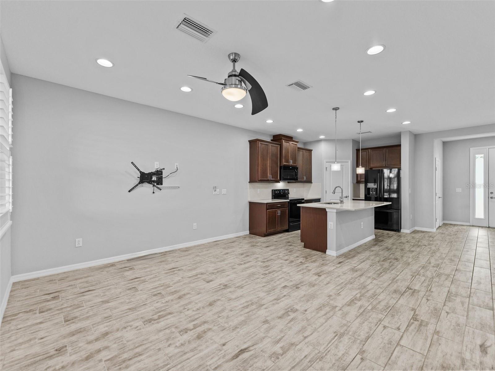 Living Room with Kitchen Combo