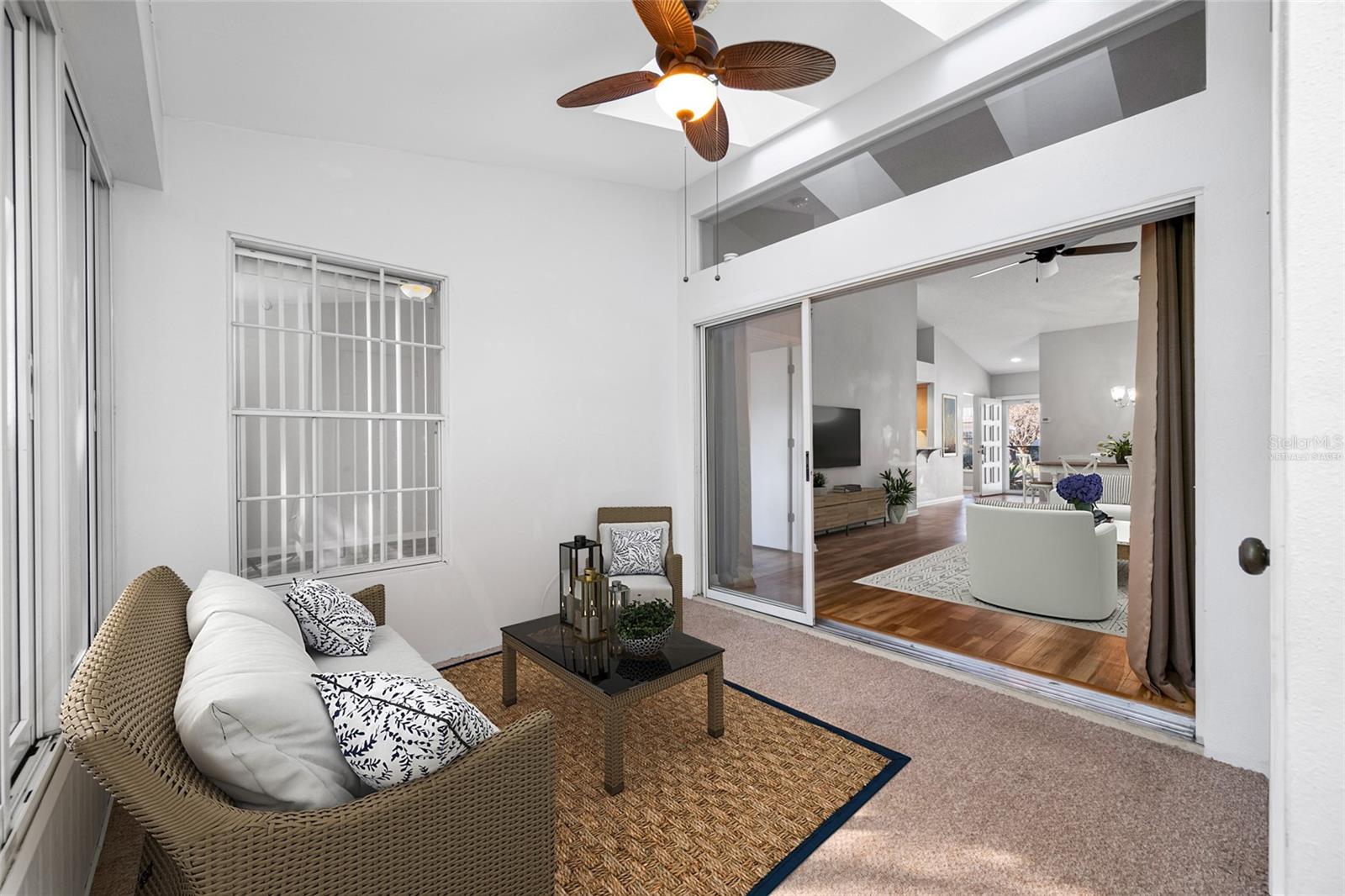 Virtually Staged Dining, Living and Back Room