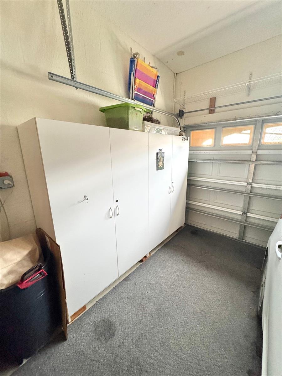 Extra cabinets in the garage