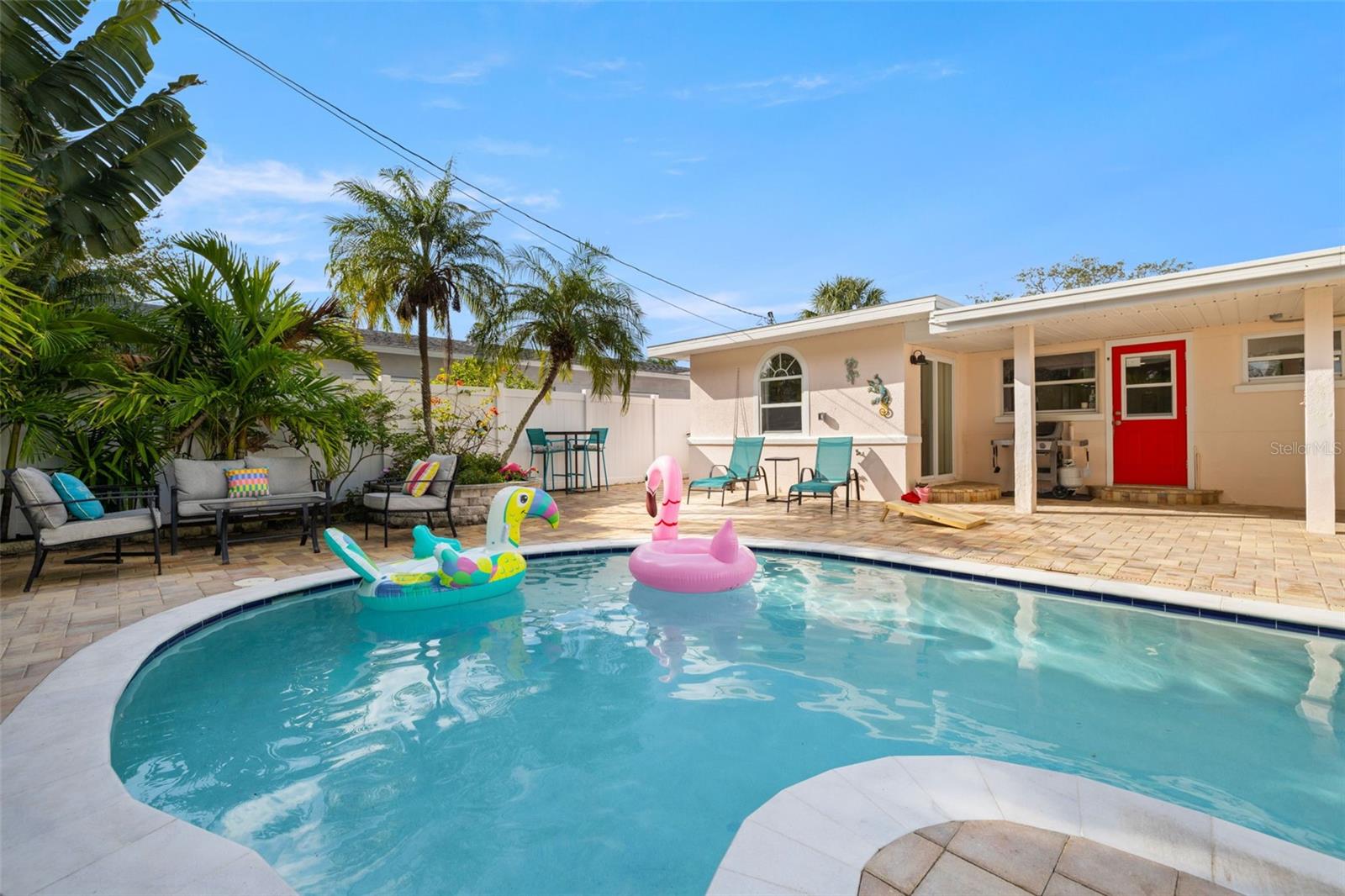 Tropical oasis with privacy and great for entertaining all year with brand new pool heater (@$20K) - come check it out.