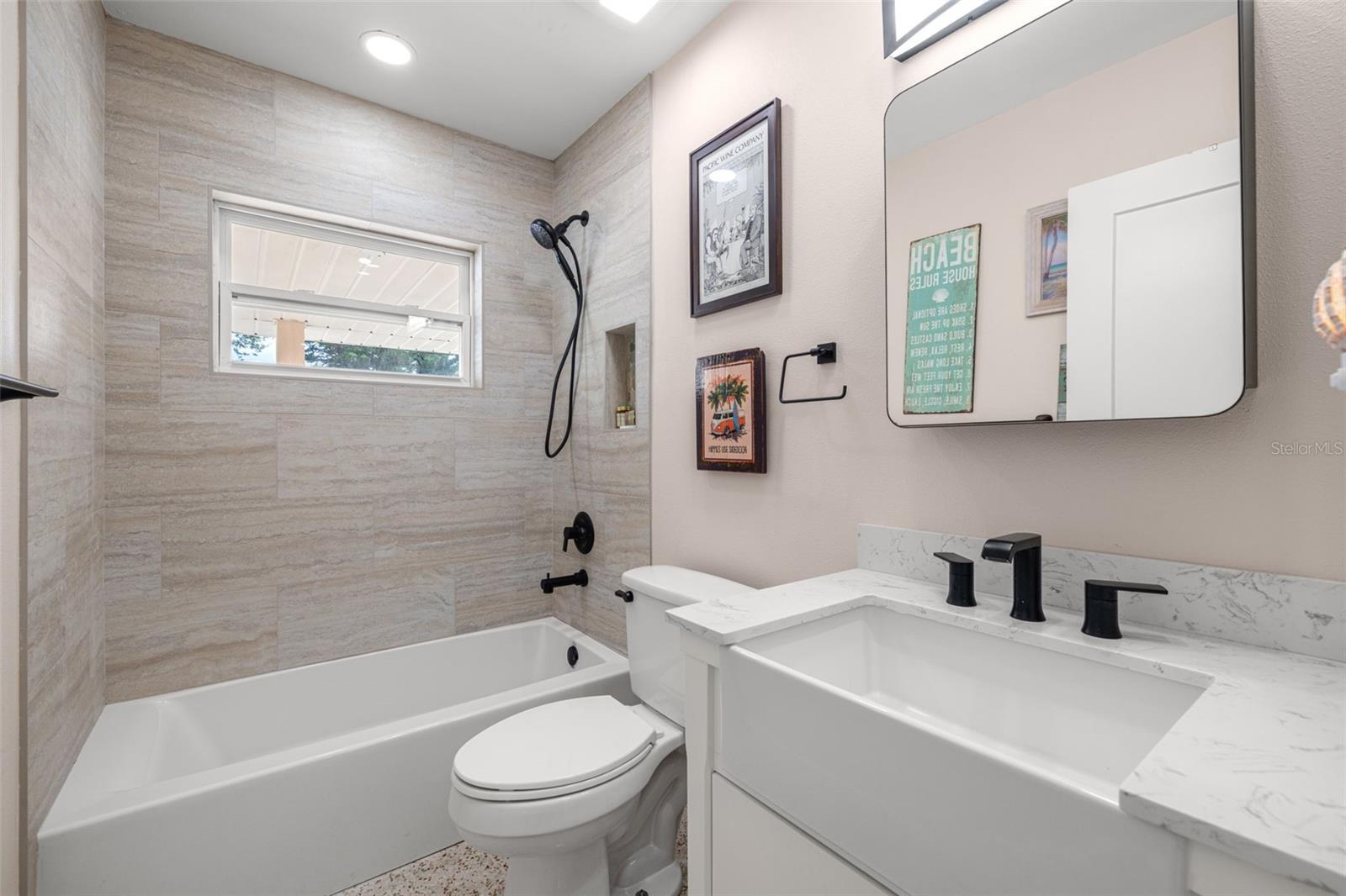 Bathrooms udpated - bright, fresh, modern and neutral classic coastal vibe.