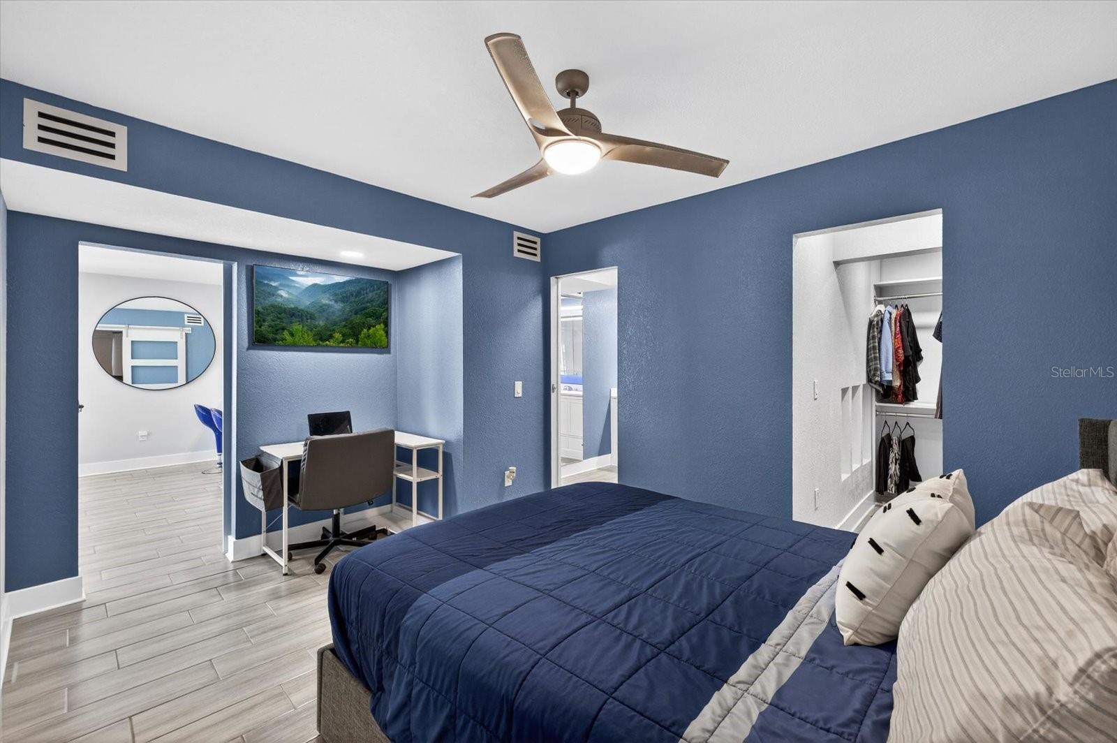 Spacious Owners Suite with desk / chair area