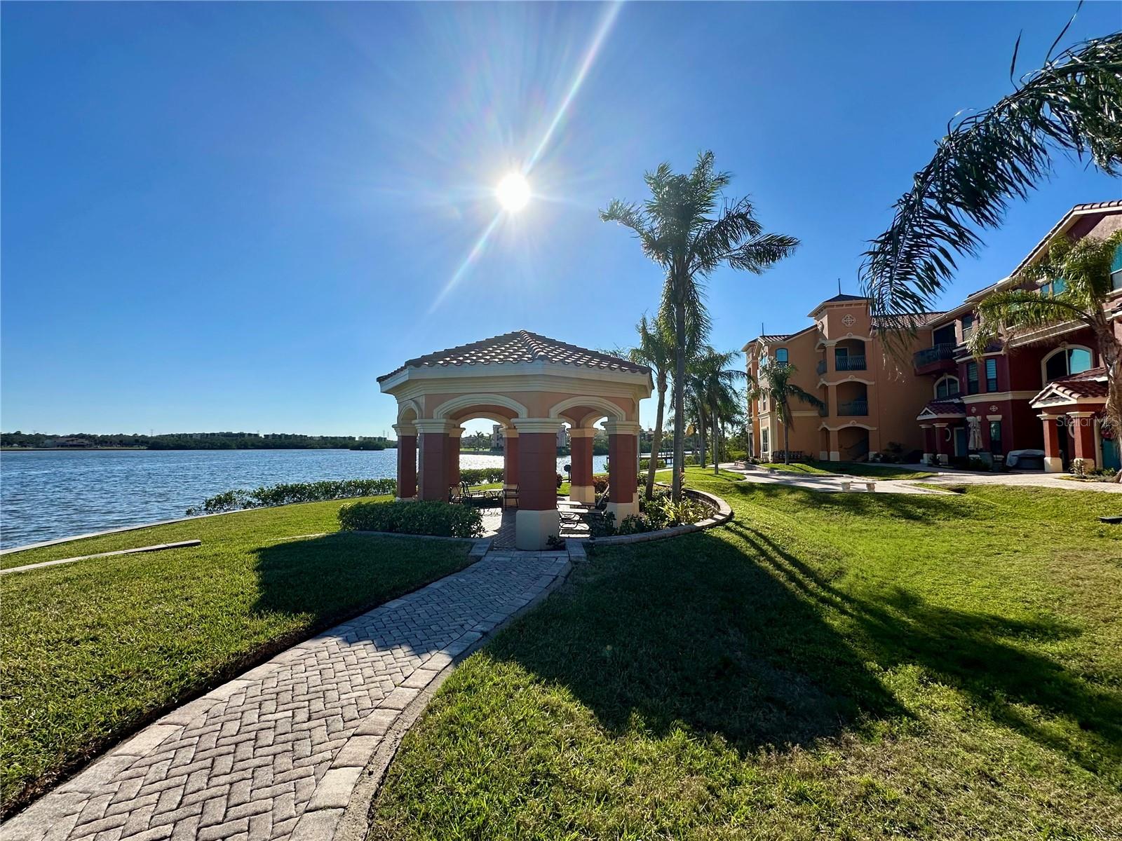 Gazebo located along the water offering serene views of Old Tampa Bay!