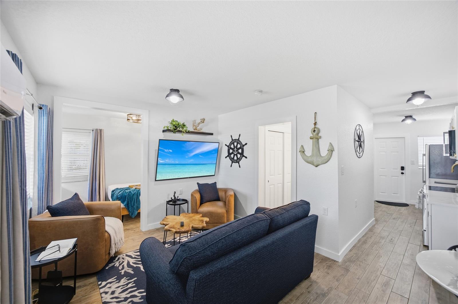 Living room with pullout sofa bed