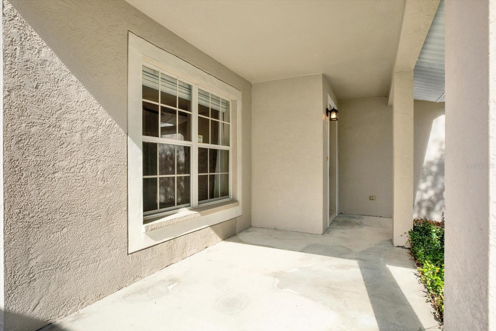 Spacious front patio