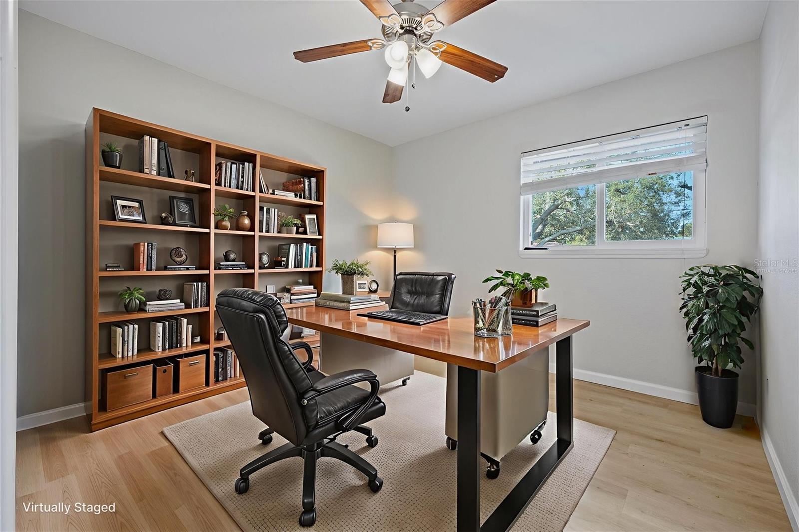 Virtually staged 3rd bedroom or office