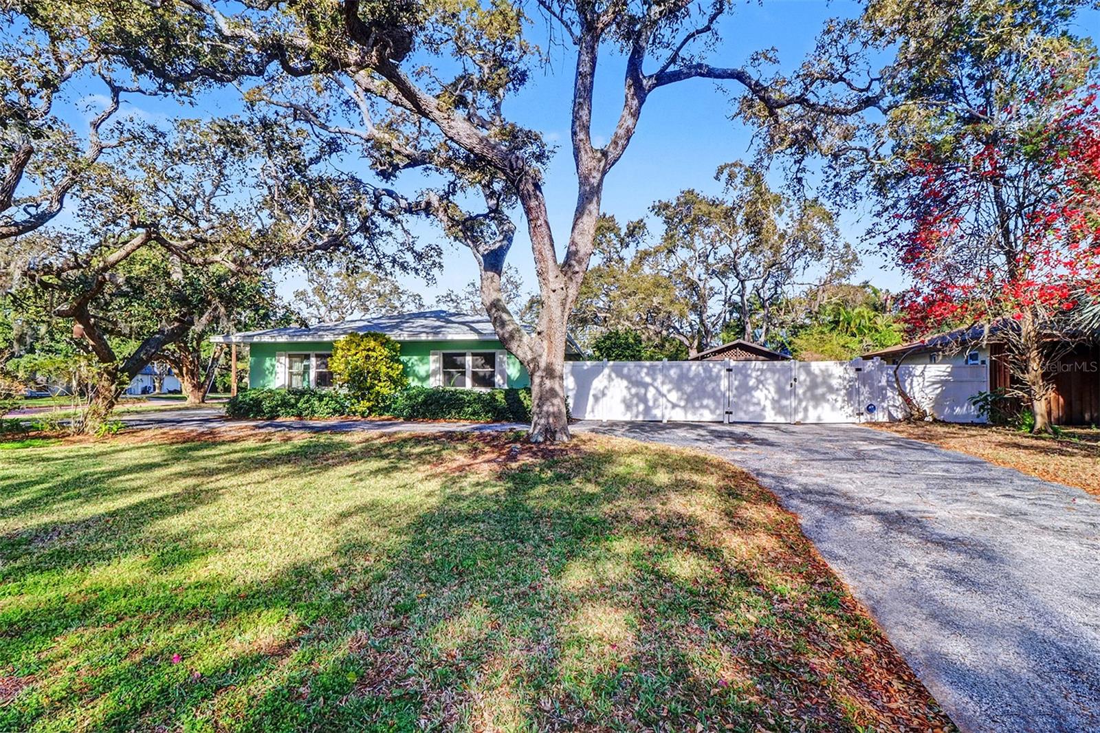 Side drive way and entrance to Carport